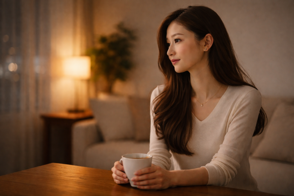 パイロットのストイックな生活を理解しようと考える女性の姿