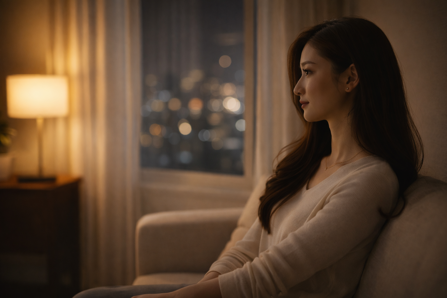 パイロット彼氏と会えない夜に不安を整える女性｜時間軸の違いを受け止める